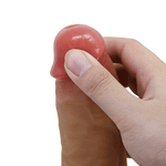 Телесный фаллоимитатор 17,3см с мошонкой на присоске Pretty Love Curtis BW-008138N