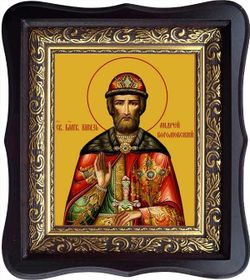 Андрей Боголюбский Великий князь. Икона на холсте.