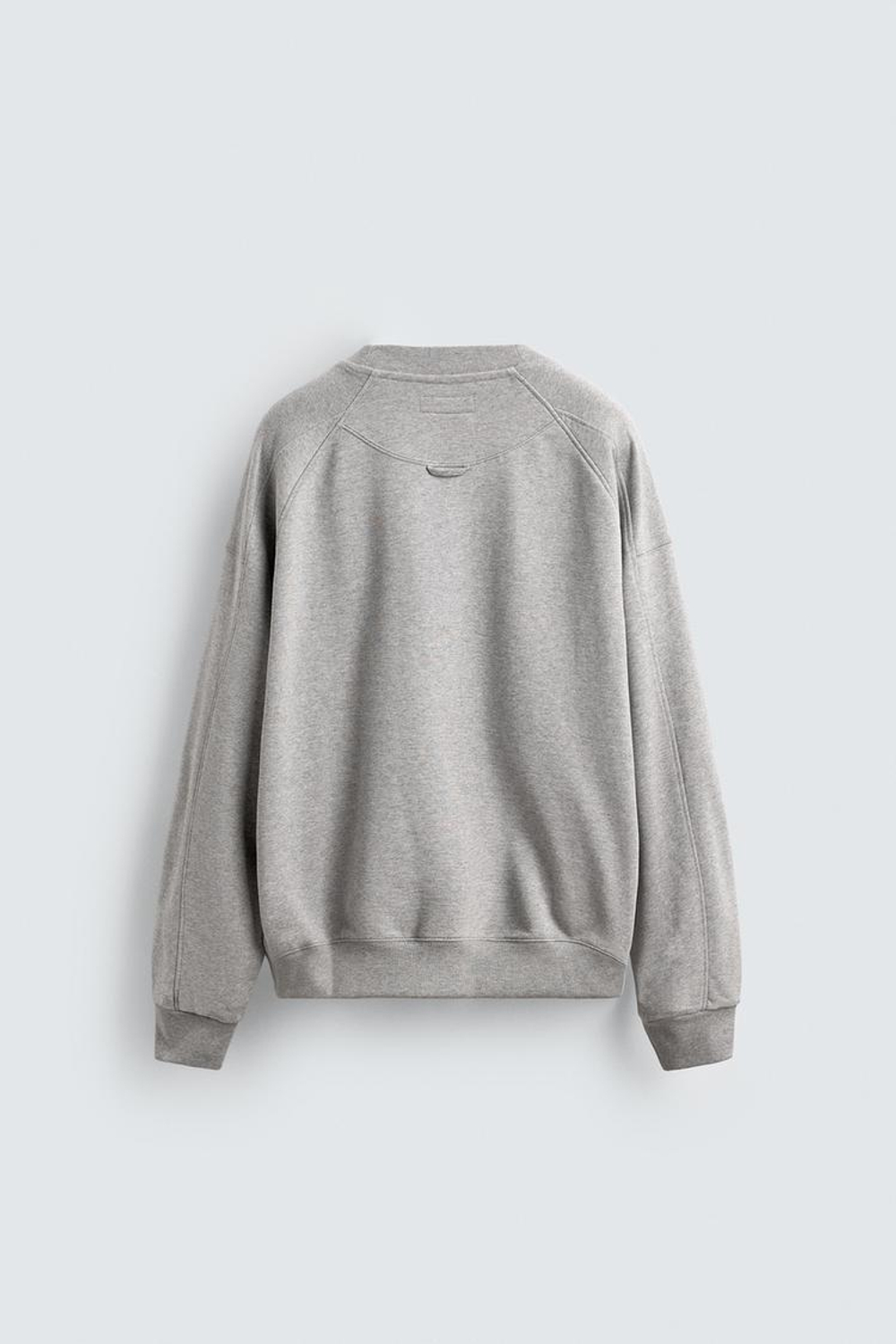 ZARA Х CHAMPION ® ТОЛСТОВКА CREWNECK С НАШИВКАМИ, СЕРЫЙ МЕЛАНЖ