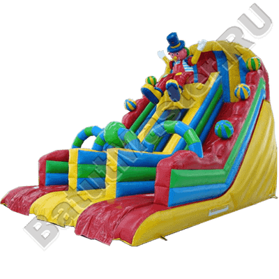Детский надувной батут-горка "Скоморох"