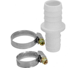 СОЕДИНИТЕЛЬ MASTERPROF 22/22 В КОМПЛЕКТЕ С ХОМУТАМИ ДЛЯ СЛИВНЫХ ШЛАНГОВ MP-У ИС.