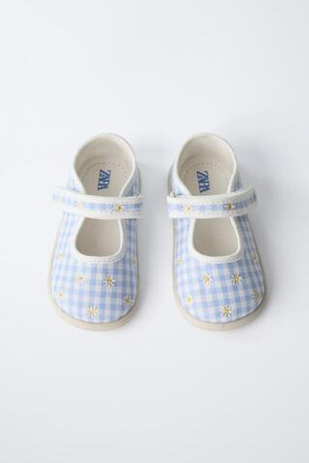 ZARA ТУФЛИ МЭРИ-ДЖЕЙН С ВЫШИВКОЙ И ЭФФЕКТОМ БОСОЙ СТОПЫ, РАЗНОЦВЕТНЫЙ