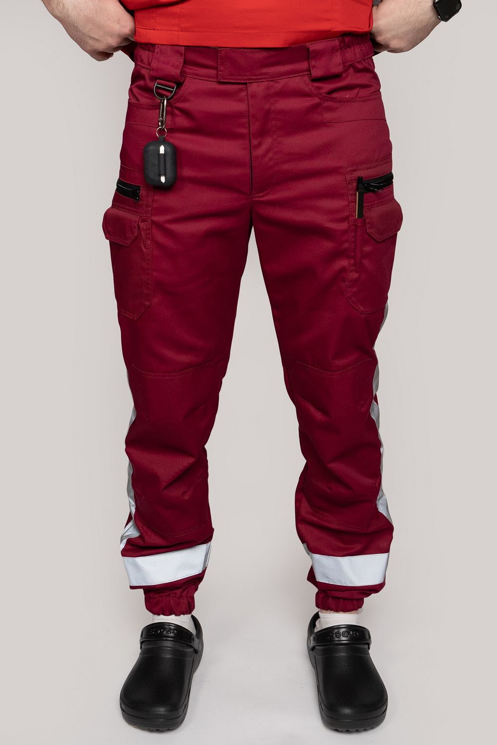 Брюки-джоггеры демисезонные мужские Скорая помощь MedicLine цв. БОРДОВЫЙ