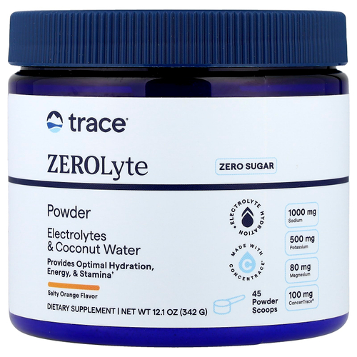 Trace, ZEROLyte в порошке, соленый апельсин, 342 г (12,1 унции)