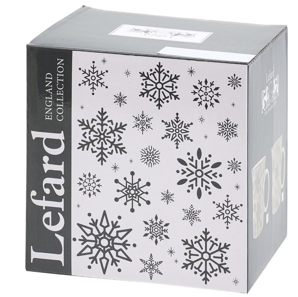 КРУЖКА LEFARD 310МЛ ЗОЛОТО СНЕЖИНКИ МАЛ УП=12ШТ