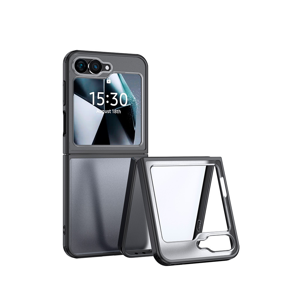 Чехол для Samsung Galaxy Z Flip 6 с прозрачной матовой задней панелью WLONS