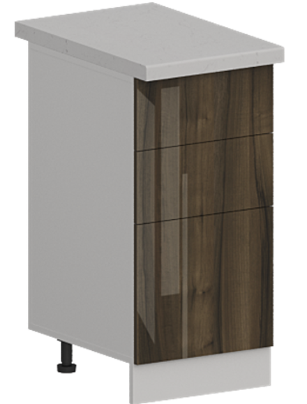 Кухня Модуль ШН3Я 400 Белый / Орех Миланский