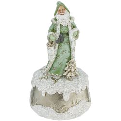 GAEM Фигурка декоративная с музыкой "Дед Мороз", L10 W10 H18 см, 2в.