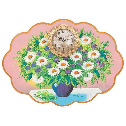 Часы с картиной "Полевые цветы" 660х480 мм 2000 гр. R117364