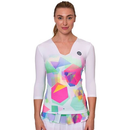 ОДЕЖДА ДЛЯ ТЕННИСА Женская, Футболка с рукавом BIDI BADU KALEIDO .