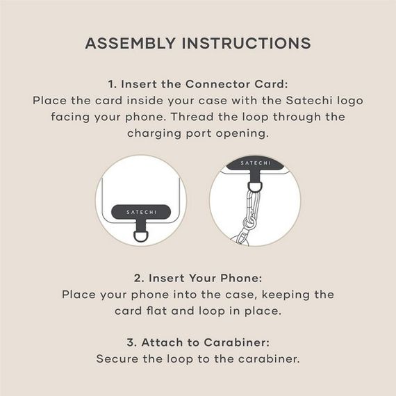 Зарядный кабель/ремень через плечо Satechi OntheGo Crossbody Lanyard Cable 60W 1.5 м (ST-LOTGLW) Sand