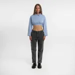 Купить Поло Dissident Crop OG Logo in Garment Dyed Sky Blue Поло Dissident Crop OG Logo in Garment Dyed Sky Blue