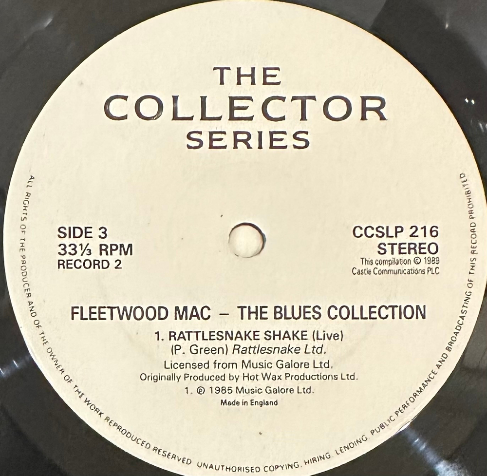 Fleetwood Mac - The Blues Collection 2LP (Англия 1989г.)