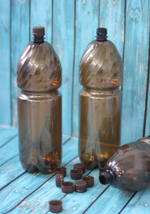 Пластиковая ПЭТ бутылка 1,5 литра темная