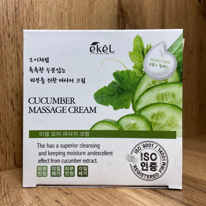 Крем для лица Ekel Cucumber Massage Cream массажный с экстрактом огурца 300 мл