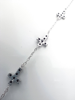 Браслет Эстерелла, серебро 925*, родирование, циркон/Ф