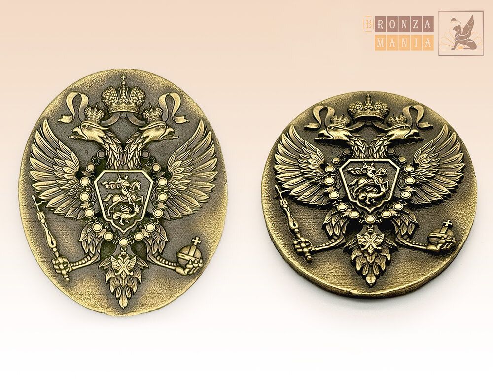 накладка Герб Государства Российского времени Петра 1