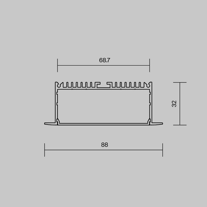 Алюминиевый профиль Maytoni Led Strip ALM-8832-S-2M 632007