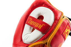 UFC Premium True Thai Шлем для бокса, цвет белый/красный, размер XL