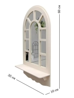 Зеркало на стену с полкой