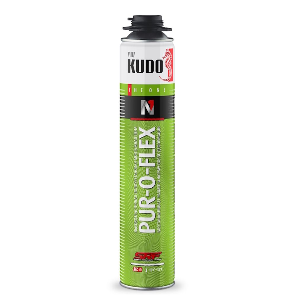 Пена монтажная KUDO высокоэластич. синяя профи PUR-O-FLEX 1000мл / KUPP10FL35+