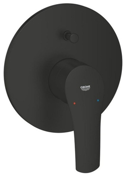 Смеситель однорычажный скрытого монтажа для ванны GROHE Eurosmart, матовый чёрный (194502433)