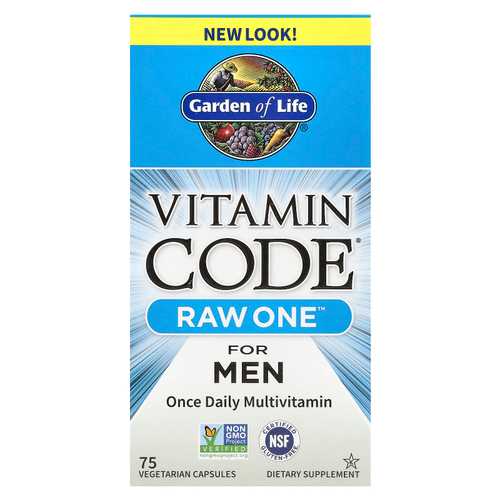 Garden of Life, Vitamin Code®, RAW One™, мультивитаминная добавка для мужчин, для приёма 1 раз в день, 75 вегетарианских капсул