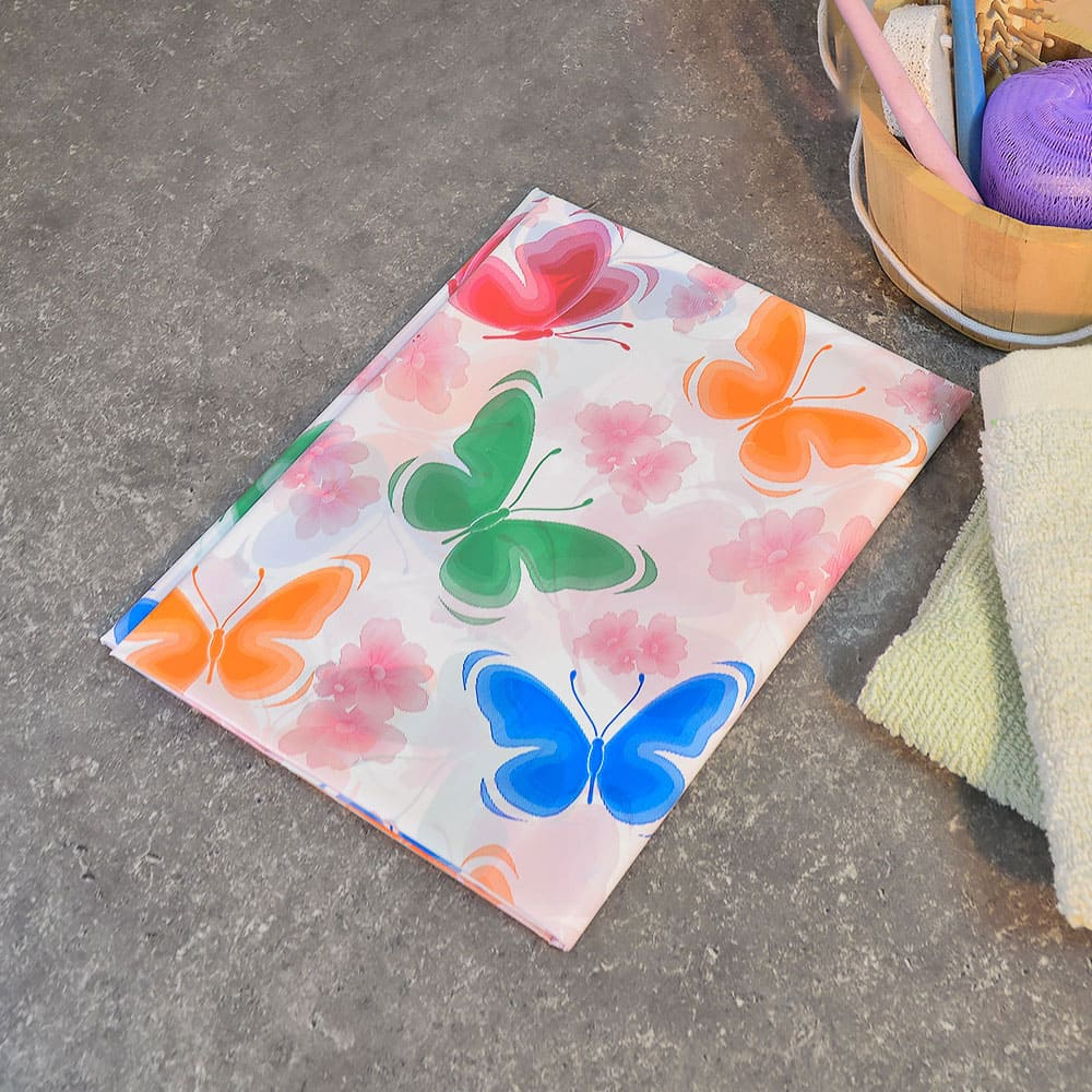 Штора для ванной 180*180см "Бабочки на белом", 0-00/08