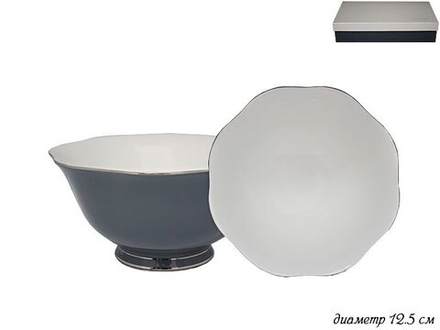 Lenardi 108-314 Набор из 2 салатников 13см. GRAY в под.уп.(х12)Фарфор