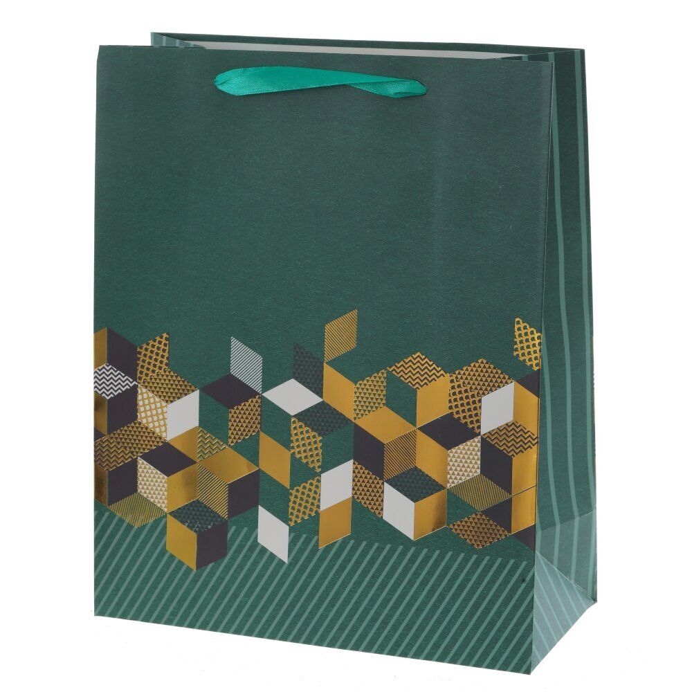 GAEM Пакет подарочный (бумага 210г/м2, блок микс 12шт), L26 W12 H32 см, 4в.