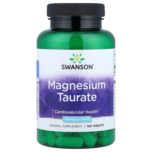 Swanson Vitamins, таурат магния, 100 мг, 120 таблеток
