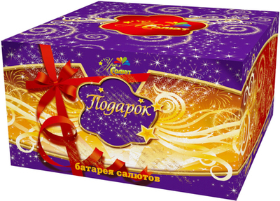 Батарея салютов Подарок 100 залпов, калибр 1