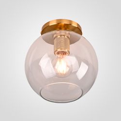 Потолочный Светильник Rh Utilitaire Globe Shade Flushmount Brass By Imperiumloft