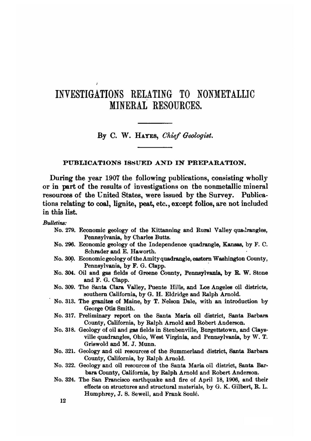 Contributions to Economic Geology | Waldemar Lindgren