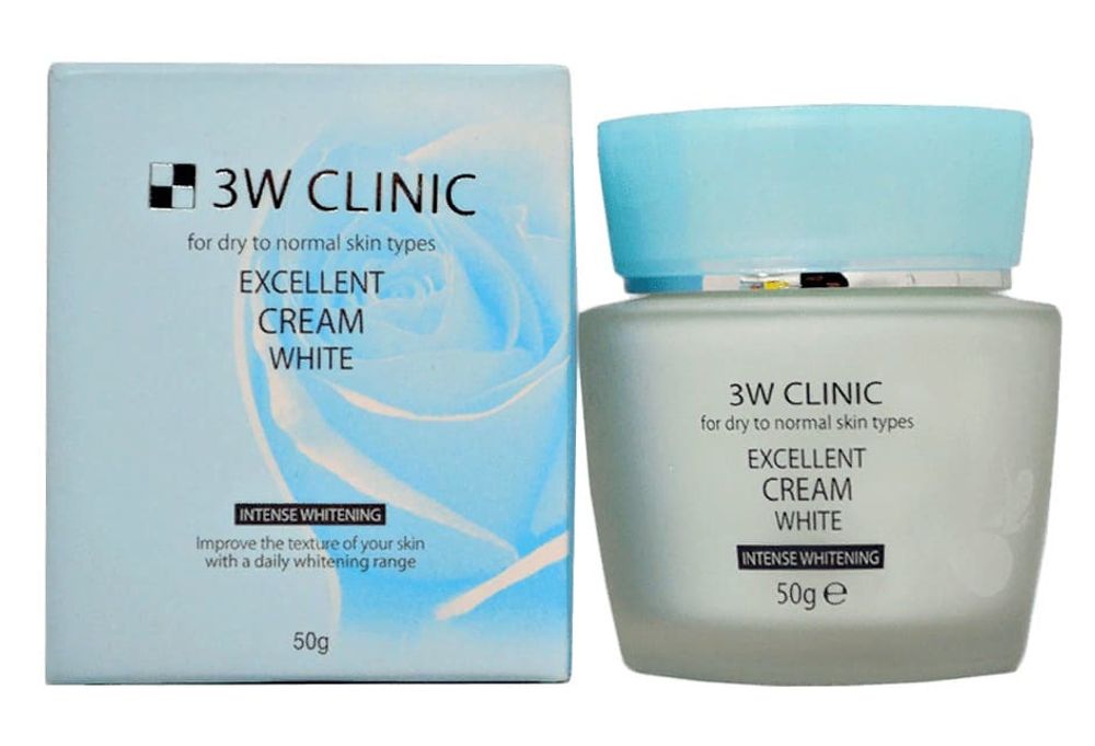 Крем для лица 3W Clinic Excellent White Intense Whitening отбеливающий Cream 50 г