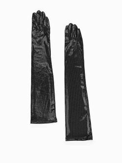 Перчатки длинные глиттер