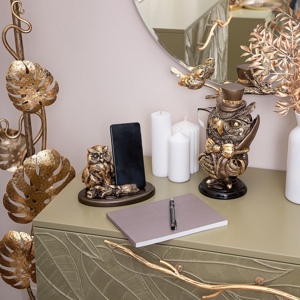 Подставка для очков Филин Бронза