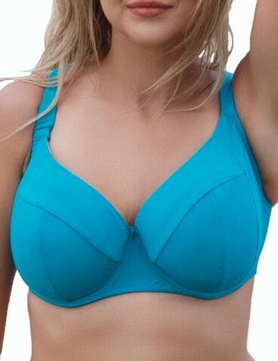 Пляжный лиф на косточках с регулируемыми бретелями (Размер: 75H) (Цвет: бирюзовый)