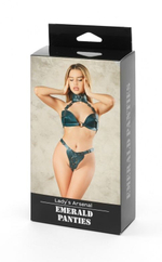 Изумрудные трусики с кольцом для страпона Ladys Arsenal