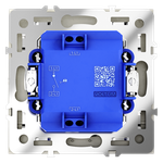 Выключатель встраиваемый VOLTUM S70 одноклавишный с подсветкой 10А, (сталь)