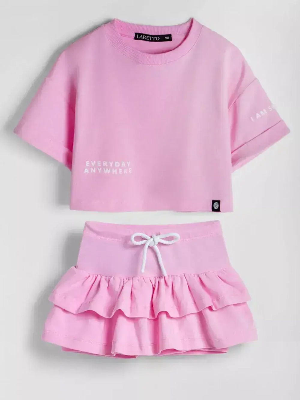 Костюм для девочки летний футболка и юбка шорты