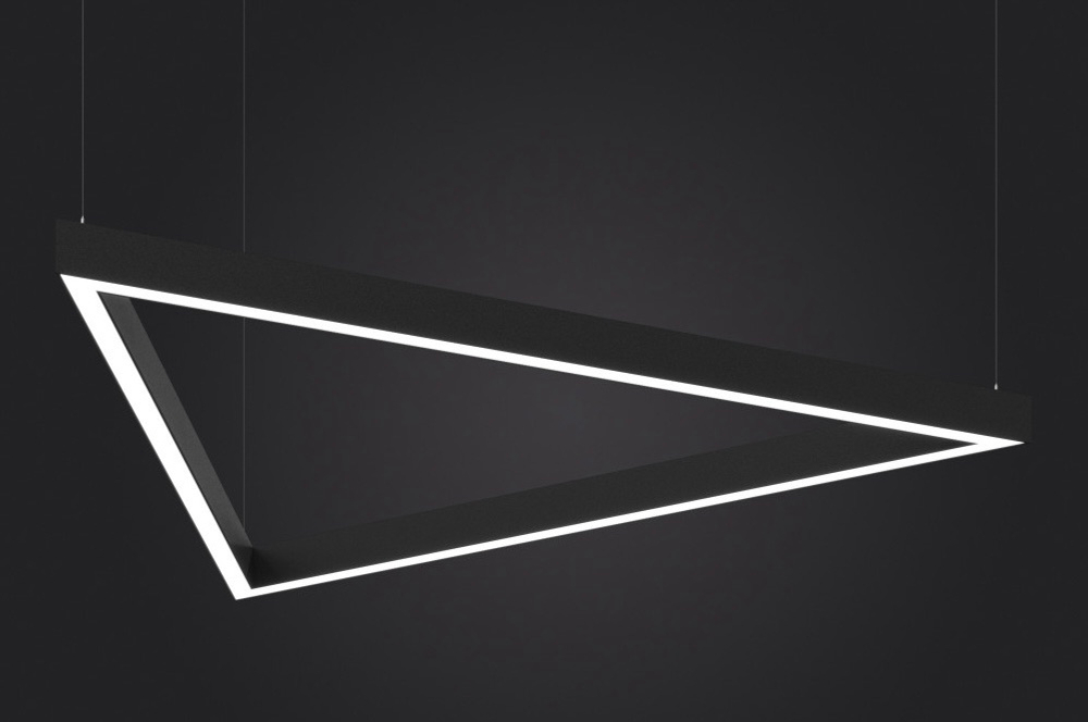 Светильник LED подвесной Треугольник LP85 TRIX (сегмент 1800мм) 142вт 5000К 1570х1570х80мм черный DIOLUM