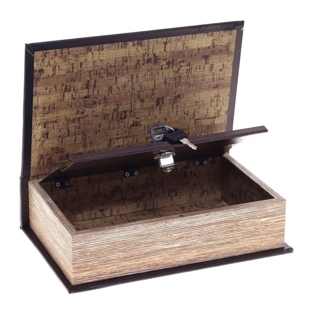 GAEM Шкатулка-книга с замком, L18 W7 H27 см