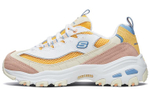 Skechers D'LITES sandwich candy Bear Mango Sandwich Candy Milk Tea Bear Low-cut daddy shoes women's white yellow