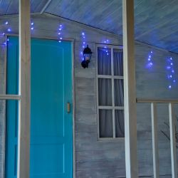 ULD-B6006-080-STK BLUE IP44 Бахрома светодиодная со статическим свечением. 6м. Соединяемая. 80 светодиодов. Синий свет. Провод прозрачный. ТМ Uniel