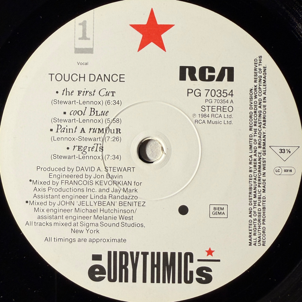 Eurythmics - Touch Dance (Европа 1984г.)