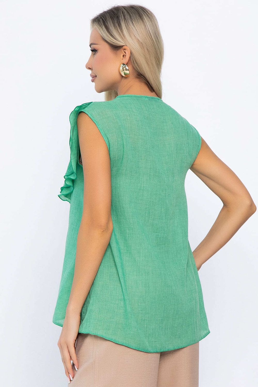 Блуза Поцелуй ветра (зеленая) Б13868-7М LT Collection