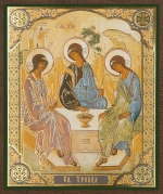 Икона "Святая Троица" 10х12 на МДФ-6