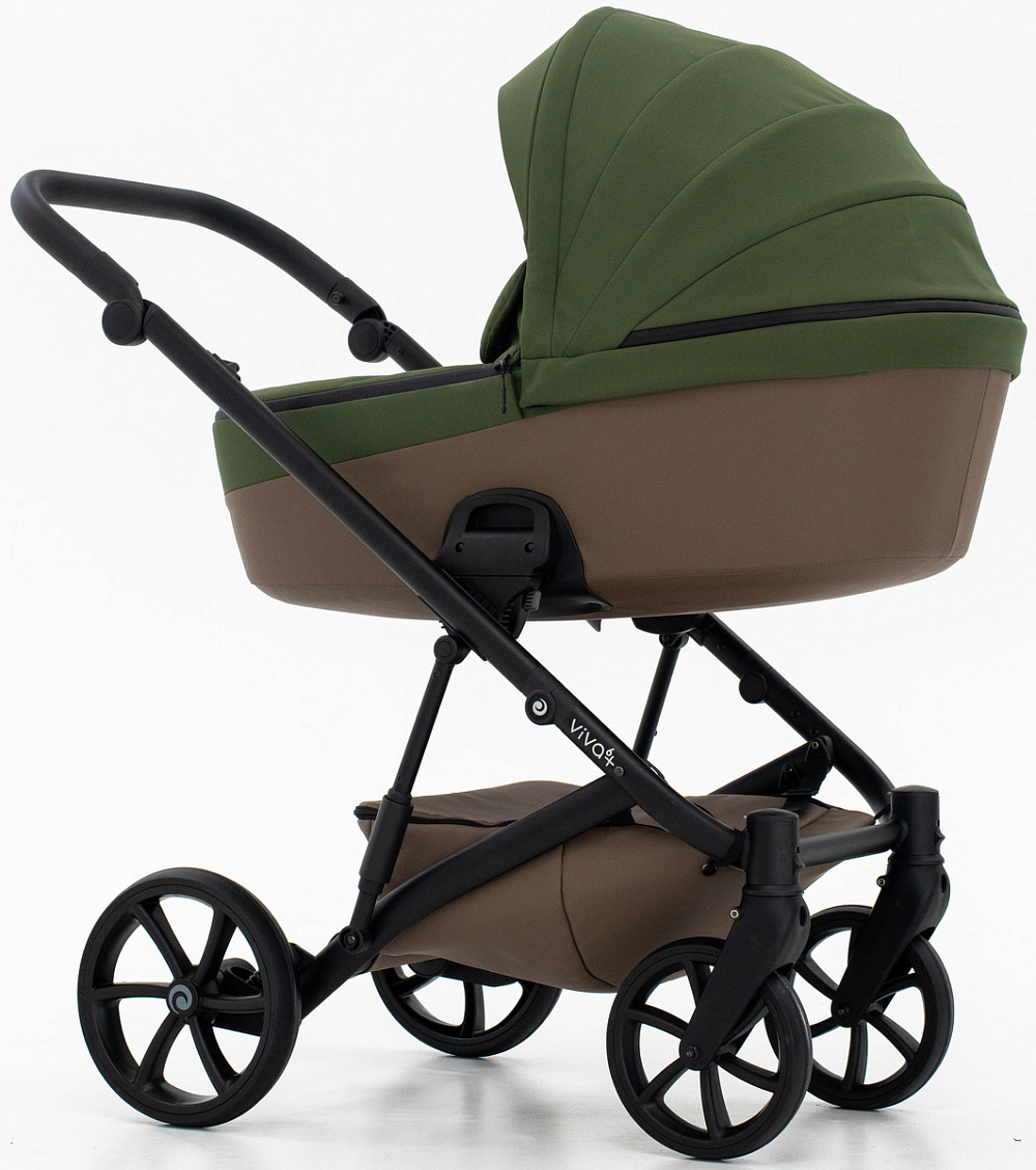 Детская коляска Tutis Viva 6 Plus Essential 4 в 1 с автокреслом Elo Lux EduSky Black и базой 1612050 Pine