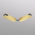 TR5724-SB Электрический коннектор для трека SHINE BASE 90° стена-потолок с поворотом трека под произвольным углом, сатинированная латунь, алюминий